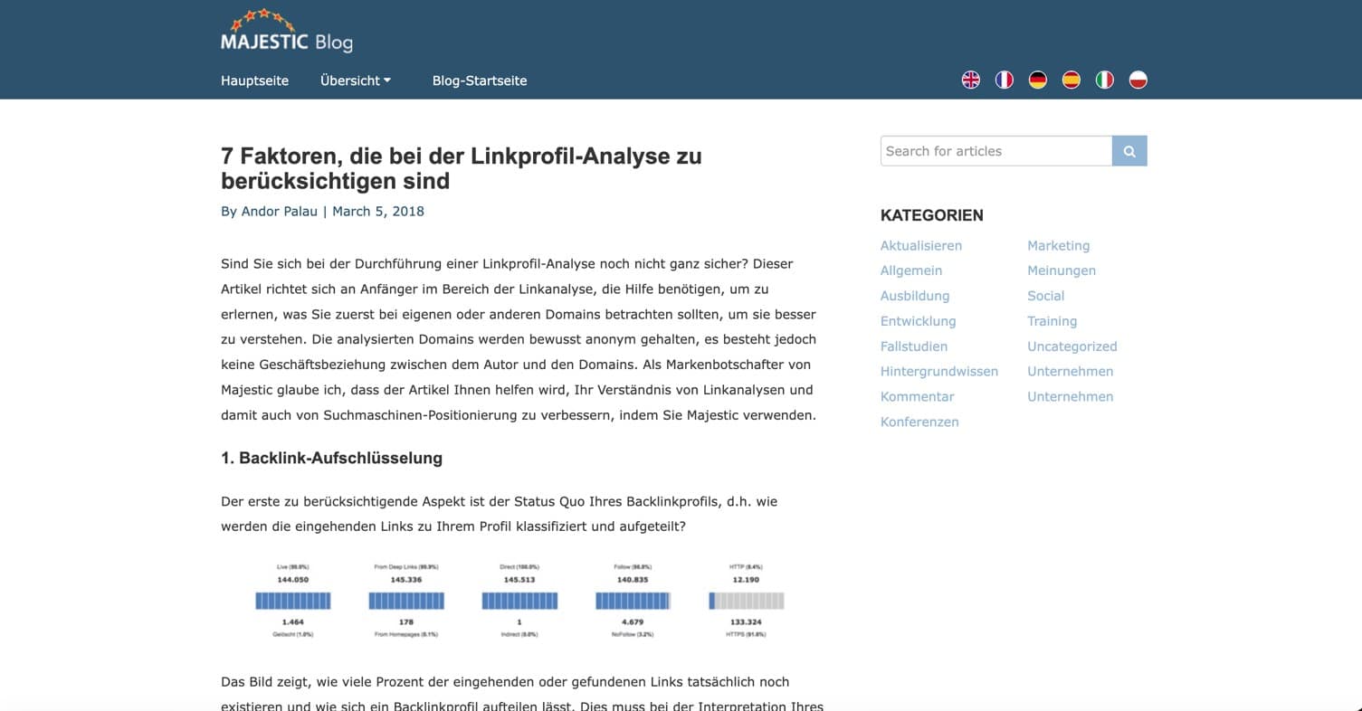Linkprofil-Analyse