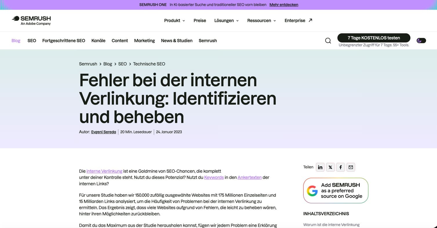 Link Building Fehler