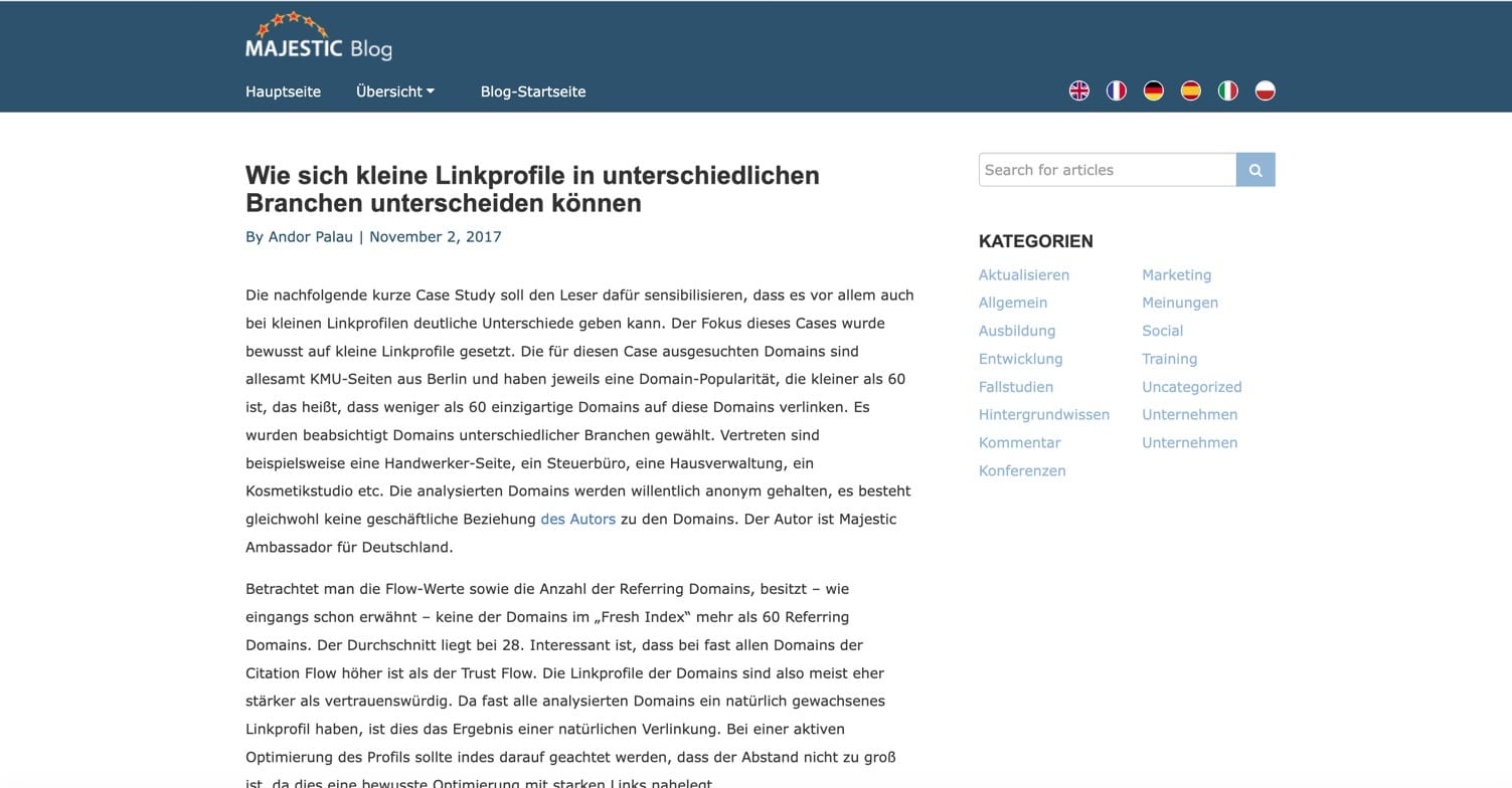 Kleine Linkprofile